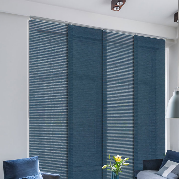 Symple Stuff Deluxe Adjustable Sliding Panel Track Blind 45.8"- 86" W X